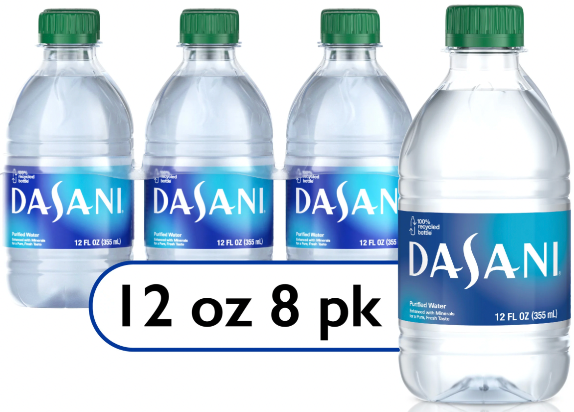 DASANI Purified Water Bottles, 16.9 fl oz, 12 Pack, Spring